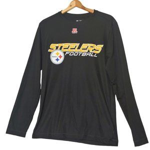 Pittsburgh Steelers A North NFL Team Apparel Men S Shirt Long Slv Polyester EUC